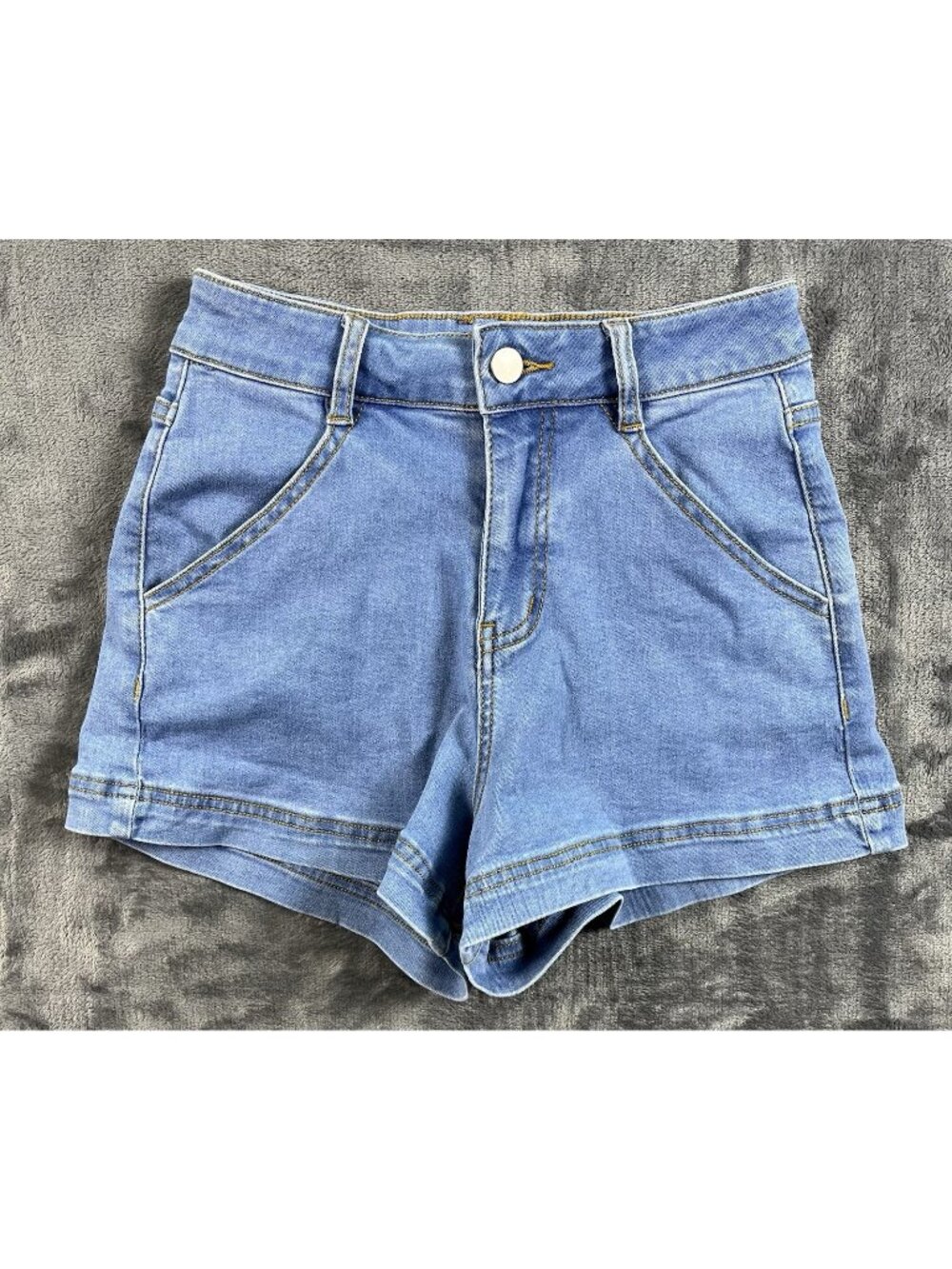 Tiger Mist Jean Shorts Womens Size XS Blue Denim Cherry Embrodered